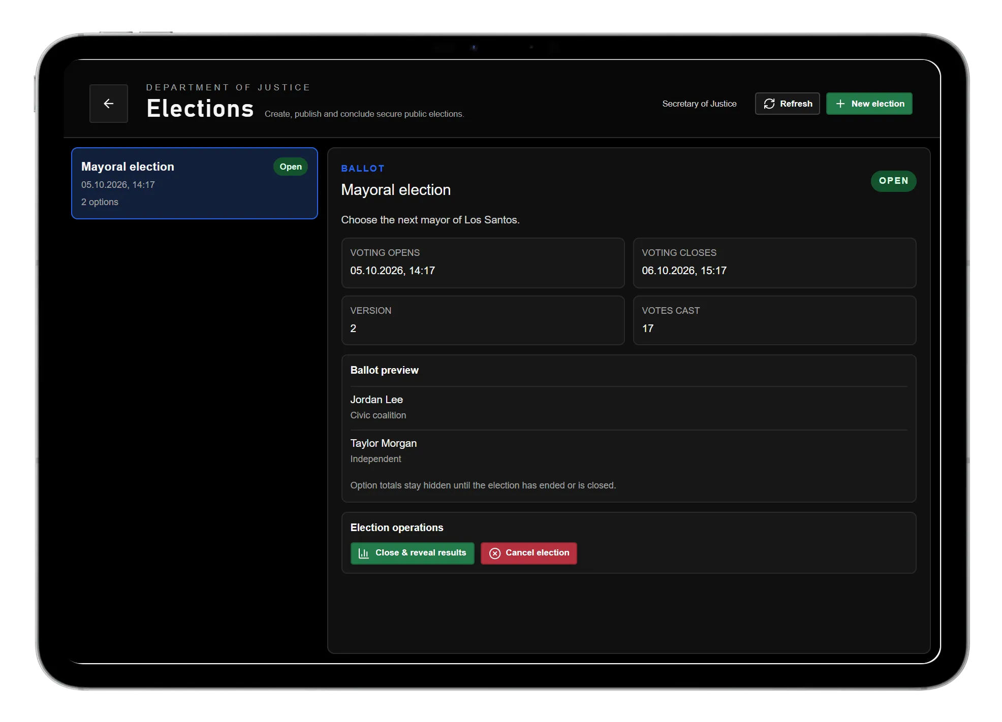 Election management