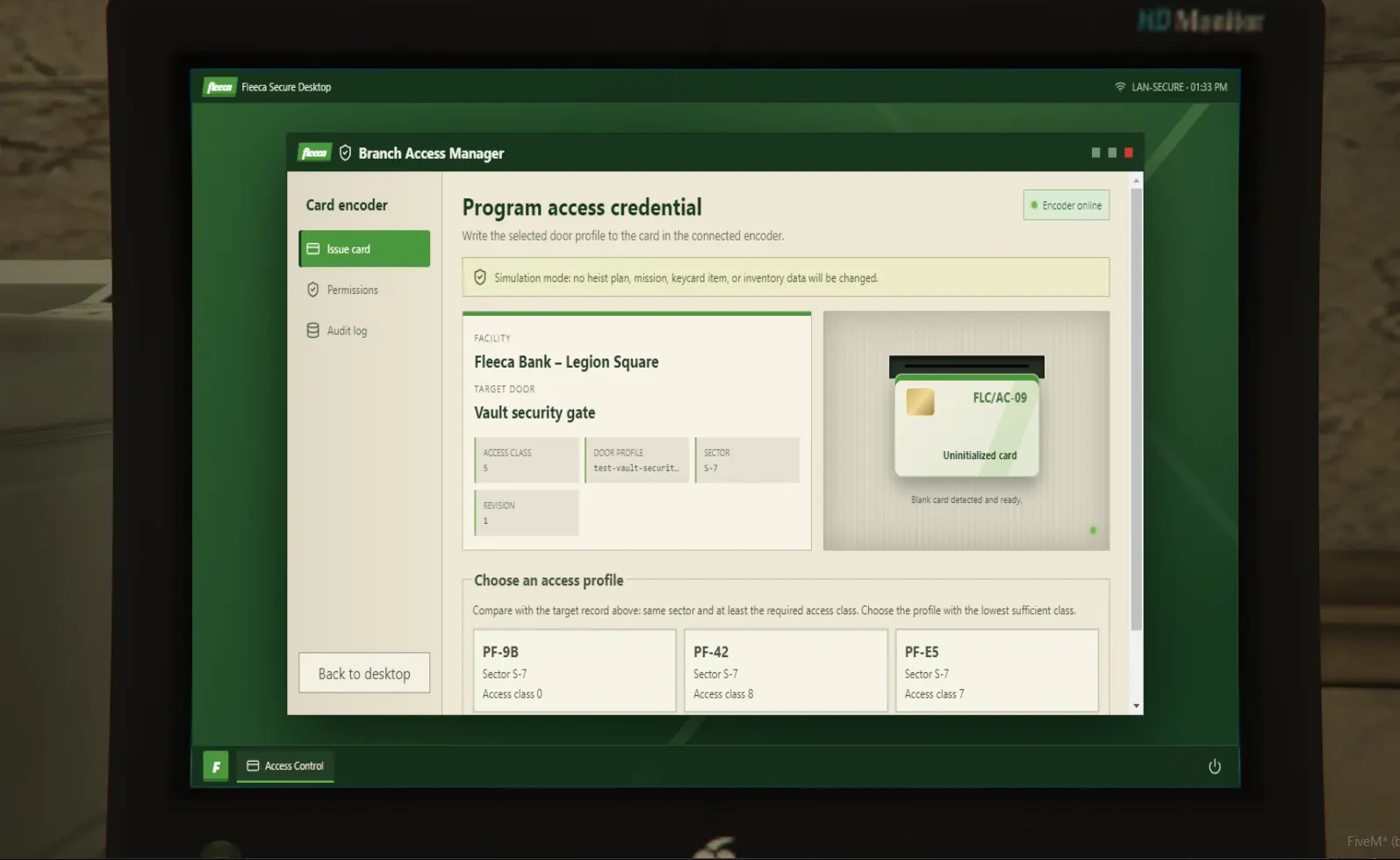 Heist planning interface showing crew preparation and operation details