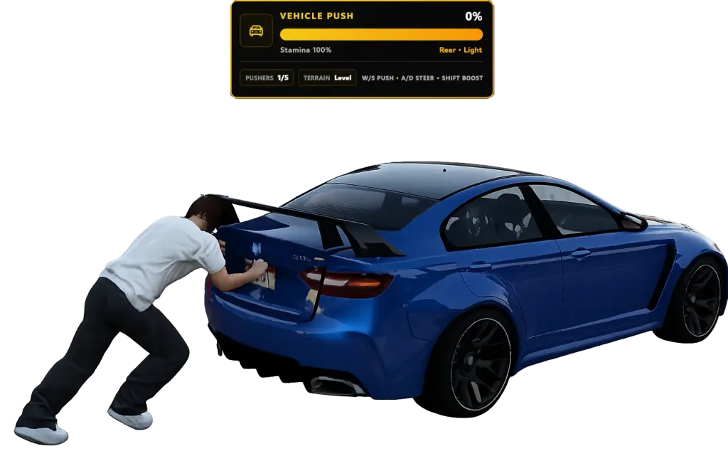 Damaged Vehicle Pushing