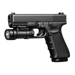 Transparent PNG of the GTA V item a_glock_17_wtih_flashlight