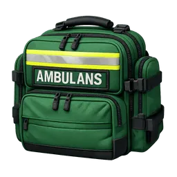 Transparent PNG of the GTA V item a_rescue_bag_with_the_text_ambulans_on_it_make_sure_the_recue_bag_is_green