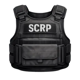 Transparent PNG of the GTA V item armour_vest_with_the_letters_scrp_on_it
