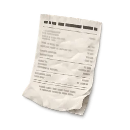 Transparent PNG of the GTA V item atm_receipt