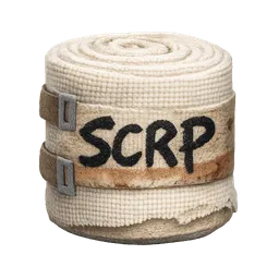 Transparent PNG of the GTA V item bandage_with_the_letters_scrp_on_it