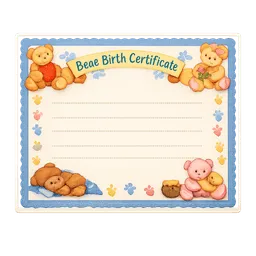 Transparent PNG of the GTA V item bear_birth_certificate