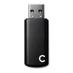 Transparent PNG of the GTA V item black_usb_thumb_drive_with_a_the_letter_c_on_the_bottom_right_corner
