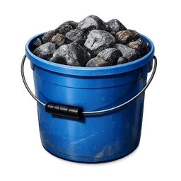 Transparent PNG of the GTA V item blue_plastic_bucket_with_ores_gathered_from_mining_1