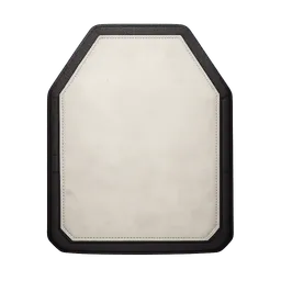 Transparent PNG of the GTA V item call_of_duty_armour_plate_cartoon_with_no_design_blank_canvas