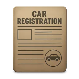 Transparent PNG of the GTA V item car_registration