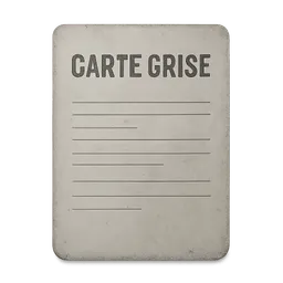 Transparent PNG of the GTA V item carte_grise