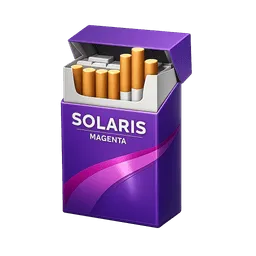 Transparent PNG of the GTA V item cigarette_box_with_the_name_solaris_magenta_on_it_and_the_main_color_being_9f4bf