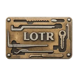 Transparent PNG of the GTA V item code_304_burglary_pass_with_the_letters_lotr_on_it