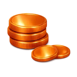 Transparent PNG of the GTA V item coins_icon_in_orange
