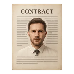 Transparent PNG of the GTA V item contarct_paper_with_his_face_in_the_paper
