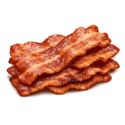 Transparent PNG of the GTA V item cooked_bacon_slices_golden_crispy_ultra_realistic