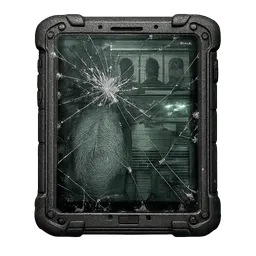 Transparent PNG of the GTA V item cracked_criminal_tablet