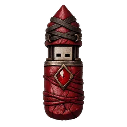Transparent PNG of the GTA V item crafted_usb_in_red_color