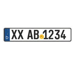 Transparent PNG of the GTA V item deutsches_fiktives_autokennzeichen