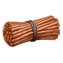 Transparent PNG of the GTA V item dickes_b_ndel_abisolierter_kupferkabel_gl_nzend_rotgolden_mit_draht_zusammengebu