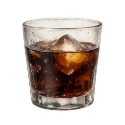 Transparent PNG of the GTA V item dirty_glass_of_whiskey_and_cola_with_one_cube_of_ice