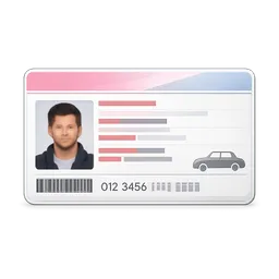 Transparent PNG of the GTA V item driving_license_with_a_clean_minimalitic_style