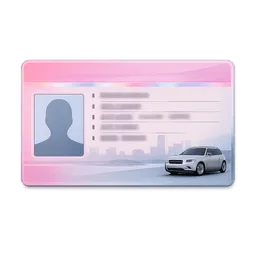 Transparent PNG of the GTA V item driving_license_with_a_clean_minimalitic_style_1