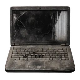 Transparent PNG of the GTA V item dusty_broken_laptop
