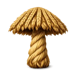 Transparent PNG of the GTA V item ein_mystischer_pilz_der_aus_goldenem_getreide_w_chst_der_pilzhut_besteht_aus_rei