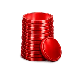Transparent PNG of the GTA V item ein_stapel_roter_muenzen_fc2626_mit_cooler_hintergrund_grafik_fuer_eine_besonder_1