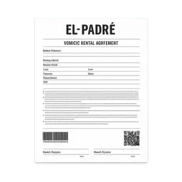 Transparent PNG of the GTA V item el_padr_vehicle_rental_agreement_document_clean_white_contract_with_el_padr_at_t