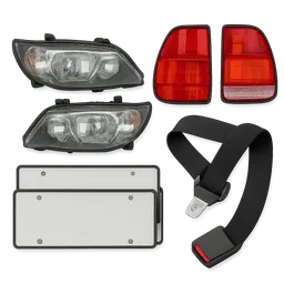 Transparent PNG of the GTA V item extras_kit_headlights_backlights_number_plates_seatbelt