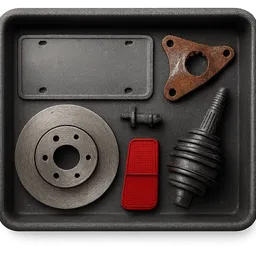 Transparent PNG of the GTA V item extras_kit_plates_liveris_car_parts