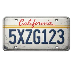 Transparent PNG of the GTA V item fake_car_plate