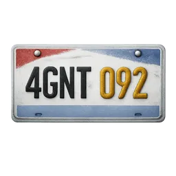Transparent PNG of the GTA V item fake_license_plate