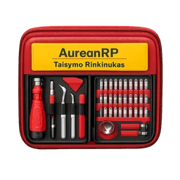Transparent PNG of the GTA V item fix_kit_red_color_and_name_box_aureonrp_taisymo_rinkinukas_yellow_color