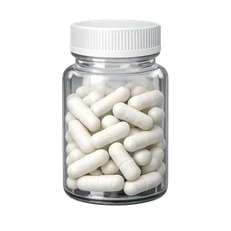 Transparent PNG of the GTA V item frasco_transparente_com_pilulas_branco