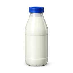 Transparent PNG of the GTA V item fresh_milk_bottle_white_plastic_bottle_with_blue_cap_photorealistic