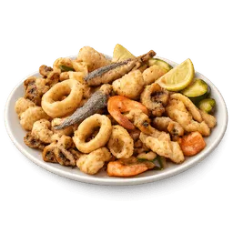 Transparent PNG of the GTA V item fritto_misto_di_pesce_sul_piatto