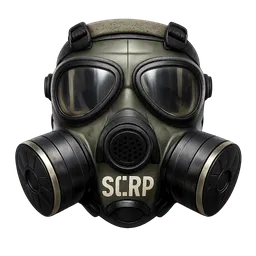 Transparent PNG of the GTA V item gas_mask_with_the_letters_scrp