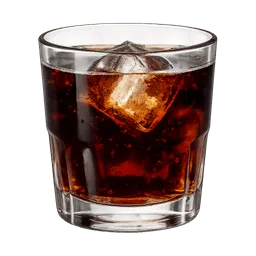 Transparent PNG of the GTA V item glass_of_whiskey_and_cola_with_one_cube_of_ice