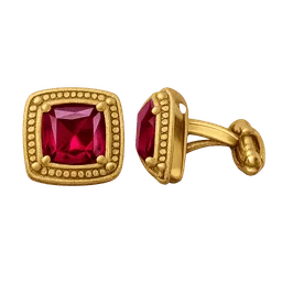Transparent PNG of the GTA V item gold_cufflinks_with_ruby