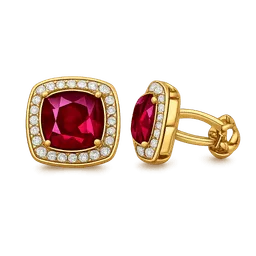 Transparent PNG of the GTA V item gold_cufflinks_with_ruby_1