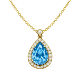 Transparent PNG of the GTA V item gold_necklace_with_blue_diamond
