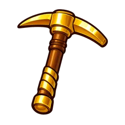 Transparent PNG of the GTA V item gold_pickaxe