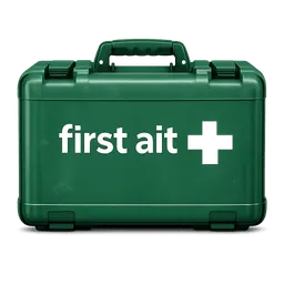 Transparent PNG of the GTA V item green_first_aid_box_that_says_first_ait_with_on_it