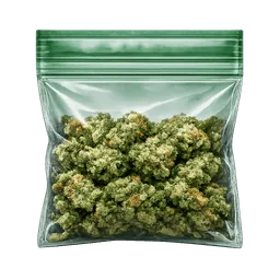Transparent PNG of the GTA V item green_haze_bag_baggy
