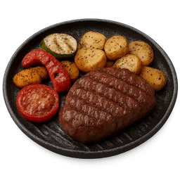 Transparent PNG of the GTA V item grillteller_mit_gem_se_fleisch_katrofel_tomate