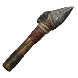 Transparent PNG of the GTA V item gta_5_weapon_stone_hatchet_pointed_to_the_right_and_slightly_slanting_upwards_1