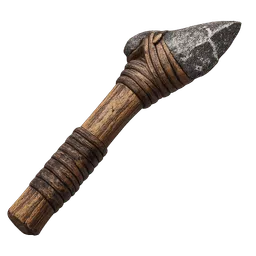 Transparent PNG of the GTA V item gta_5_weapon_stone_hatchet_pointed_to_the_right_and_slightly_slanting_upwards_2
