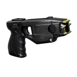 Transparent PNG of the GTA V item gta_5_weapon_stungun_black_pointed_to_the_right_and_slightly_slanting_upwards